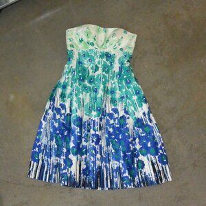Calvin Klein Strapless Floral Dress Size 2